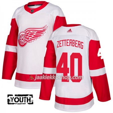 Lapsille NHL Detroit Red Wings Pelipaita Henrik Zetterberg 40 Adidas 2017-2018 Valkoinen Authentic